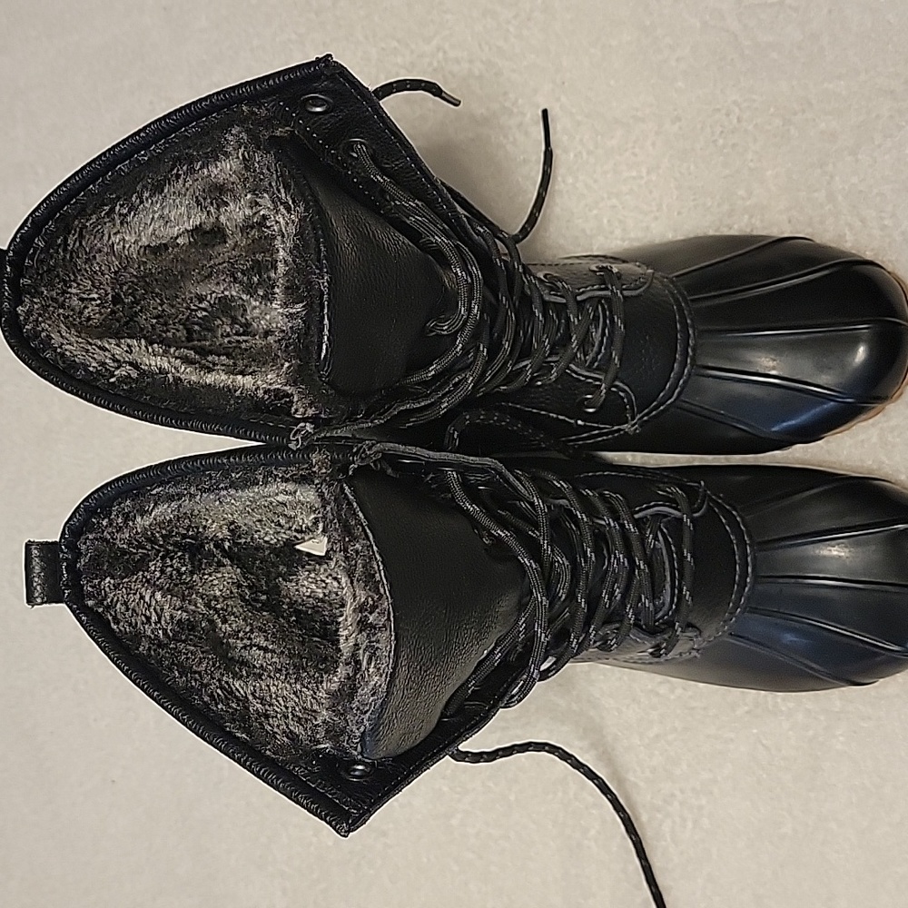 Eastland Black Waterproof Rain Boots Duck Boots - Picture 4 of 8